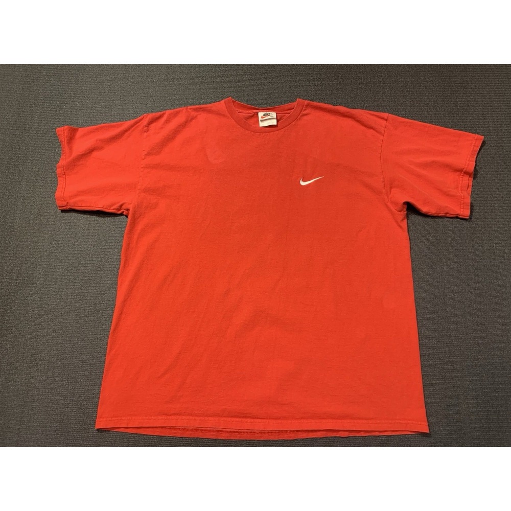 Vintage 90s Y2K Nike Shirt Adult X Large Red Swoosh‎ Made In USA